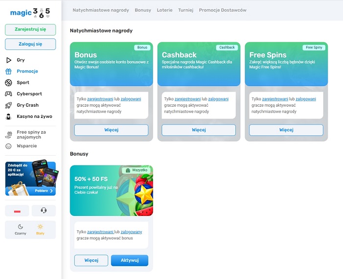 bonusy-w-Magic-365-Casino